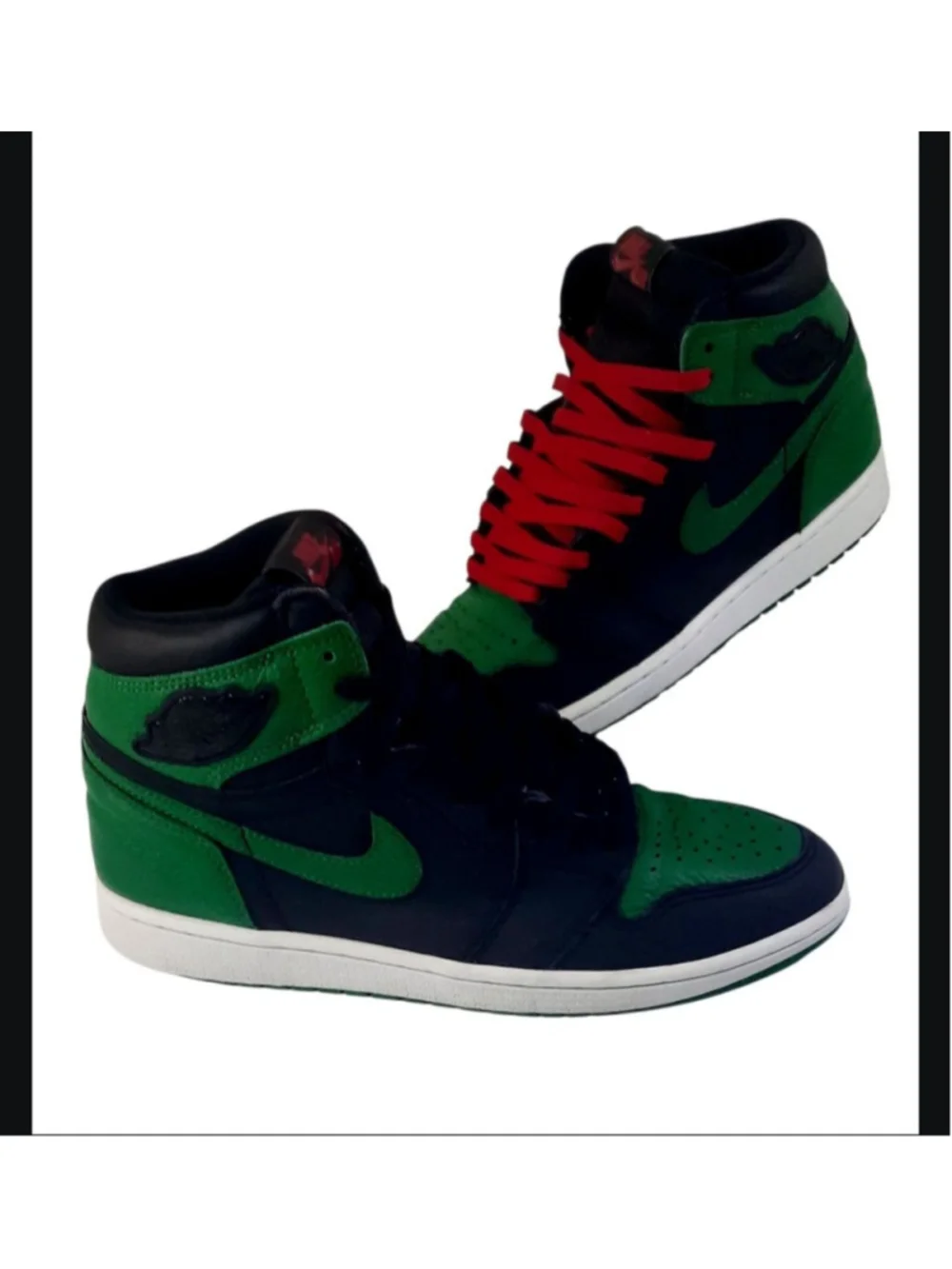 555088-030 Nike Air .Jordan 1 Retro High OG Pine Green White Black Gym Red Sz 10